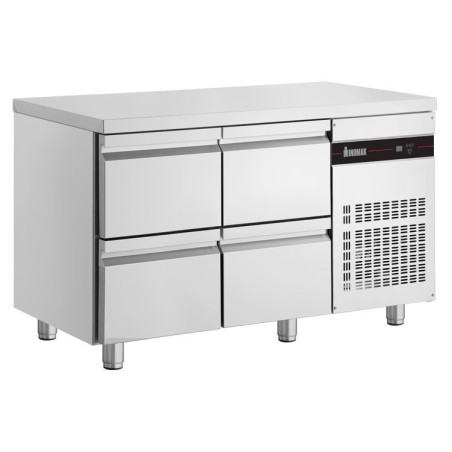 Table gastronorme GN 1/1 dessus inox avec dosseret 270 L froid ventilé 0 à +10° C