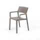 Fauteuil TRILL BISTROT effet mat en fibre de verre - Tortora