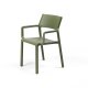 Fauteuil TRILL BISTROT effet mat en fibre de verre - Olive