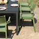 Fauteuil TRILL BISTROT effet mat en fibre de verre - Olive
