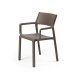 Fauteuil TRILL BISTROT effet mat en fibre de verre - Tabac