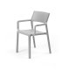 Fauteuil TRILL BISTROT effet mat en fibre de verre - Gris Clair