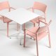 Fauteuil TRILL BISTROT effet mat en fibre de verre - Rose