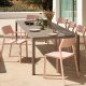 Fauteuil TRILL BISTROT effet mat en fibre de verre - Rose
