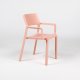 Fauteuil TRILL BISTROT effet mat en fibre de verre - Rose
