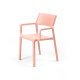 Fauteuil TRILL BISTROT effet mat en fibre de verre - Rose
