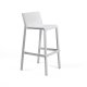 Tabouret TRILL BISTROT effet mat en fibre de verre - Blanc