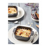 Plat individuel Appolia 66cl carré émail vitrifiée 13x13x4,5 cm col. ardoise