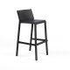 Tabouret TRILL BISTROT effet mat en fibre de verre - Anthracite