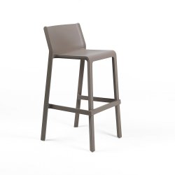 Tabouret TRILL BISTROT effet mat en fibre de verre - Tortora