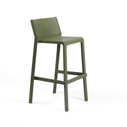 Tabouret TRILL BISTROT effet mat en fibre de verre - Olive
