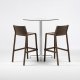 Tabouret TRILL BISTROT effet mat en fibre de verre - Tabac