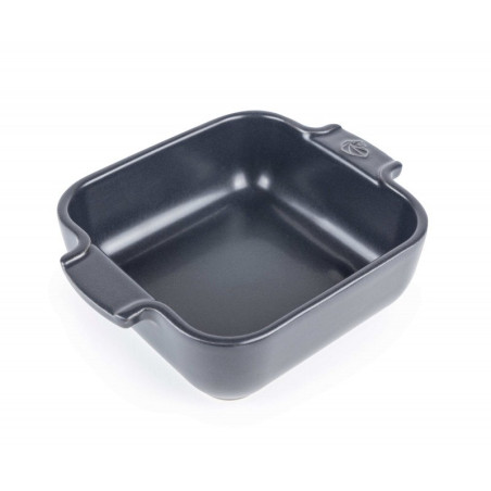 Plat individuel Appolia 66cl carré émail vitrifiée 13x13x4,5 cm col. ardoise
