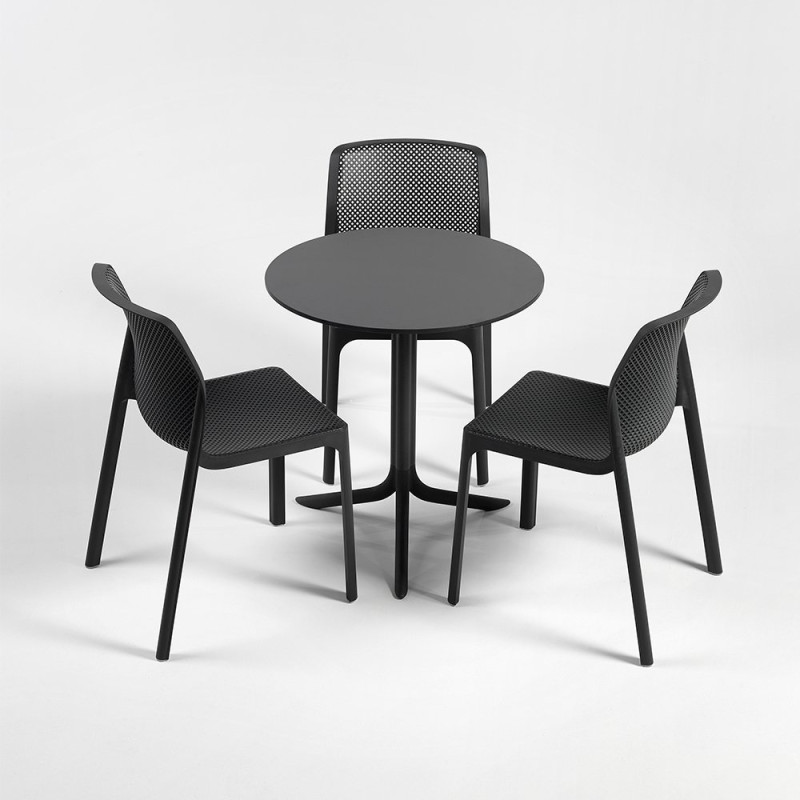 Chaise BIT en fibre de verre effet mat BIT & NET Collection - Anthracite