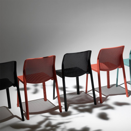 Chaise BIT en fibre de verre effet mat BIT & NET Collection - Anthracite