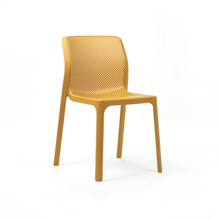 Chaise BIT en fibre de verre effet mat BIT & NET Collection - Moutarde
