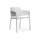 Fauteuil NET en fibre de verre effet mat BIT & NET Collection - Blanc