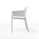 Fauteuil NET en fibre de verre effet mat BIT & NET Collection - Blanc
