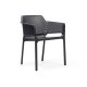 Fauteuil NET en fibre de verre effet mat BIT & NET Collection - Anthracite