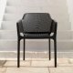 Fauteuil NET en fibre de verre effet mat BIT & NET Collection - Anthracite