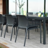 Fauteuil NET en fibre de verre effet mat BIT & NET Collection - Anthracite
