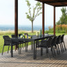 Fauteuil NET en fibre de verre effet mat BIT & NET Collection - Anthracite
