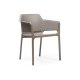 Fauteuil NET en fibre de verre effet mat BIT & NET Collection - Tortora