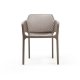 Fauteuil NET en fibre de verre effet mat BIT & NET Collection - Tortora