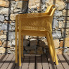 Fauteuil NET en fibre de verre effet mat BIT & NET Collection - Moutarde