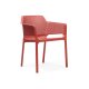 Fauteuil NET en fibre de verre effet mat BIT & NET Collection - Corail