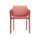 Fauteuil NET en fibre de verre effet mat BIT & NET Collection - Corail
