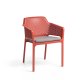 Fauteuil NET en fibre de verre effet mat BIT & NET Collection - Corail