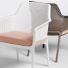 Fauteuil NET RELAX en polypropylène empilable - Blanc