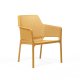 Fauteuil NET RELAX en polypropylène empilable - Moutarde