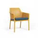 Fauteuil NET RELAX en polypropylène empilable - Moutarde