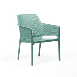 Fauteuil NET RELAX en polypropylène empilable - Vert d'eau