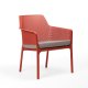 Fauteuil NET RELAX en polypropylène empilable - Corail