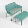 Canapé NET BENCH en polypropylène - Vert d'eau