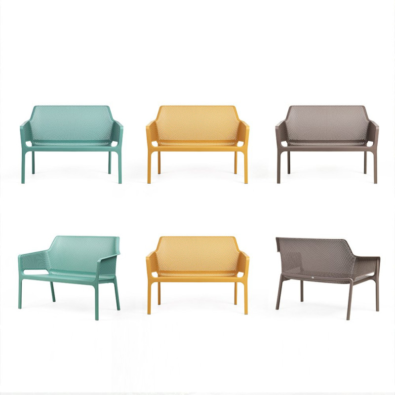 Canapé NET BENCH en polypropylène - Vert d'eau