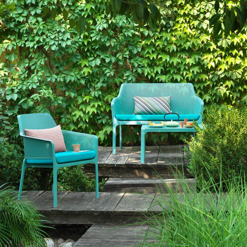 Canapé NET BENCH en polypropylène - Vert d'eau