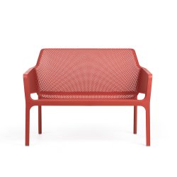 Canapé NET BENCH en polypropylène - Corail
