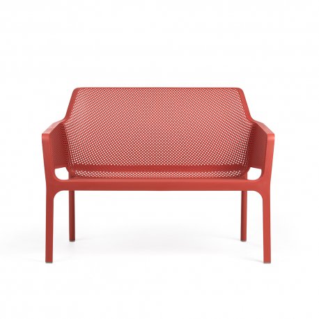 Canapé NET BENCH en polypropylène - Corail