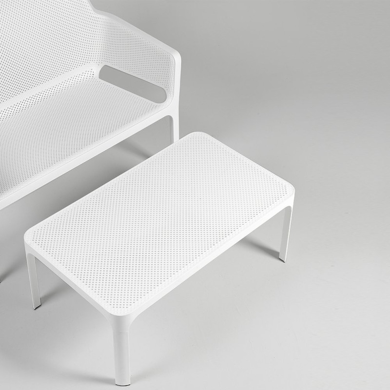 Table basse NET en polypropylène empilable - Blanc