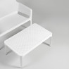 Table basse NET en polypropylène empilable - Blanc
