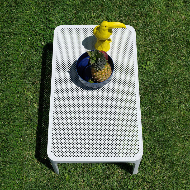 Table basse NET en polypropylène empilable - Blanc