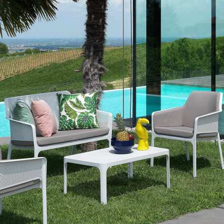 Table basse NET en polypropylène empilable - Blanc