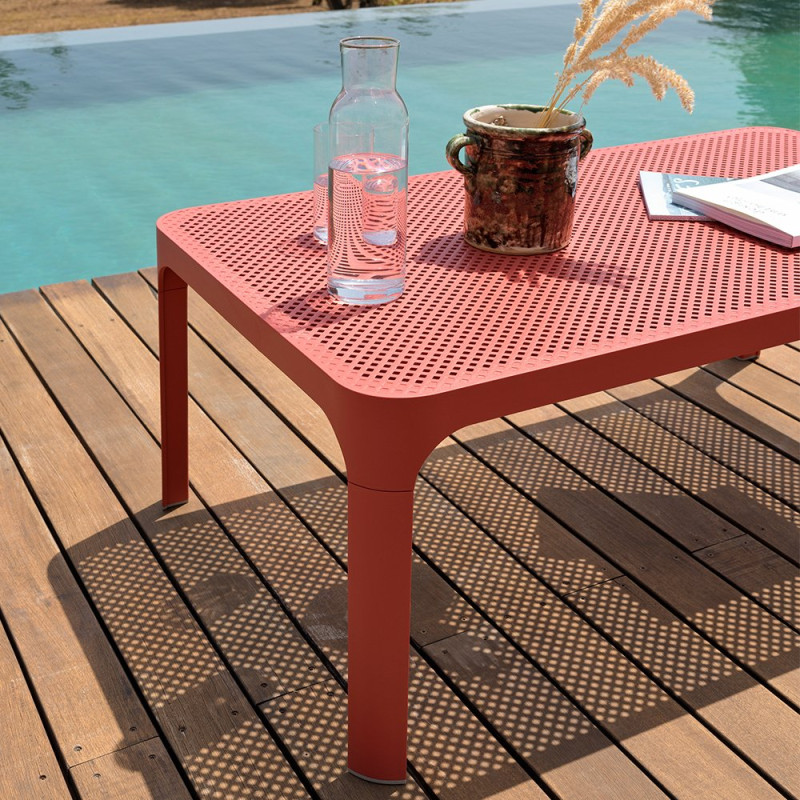 Table  basse NET en polypropylène empilable - Corail