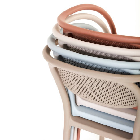 Fauteuil NOON empilable - Perle