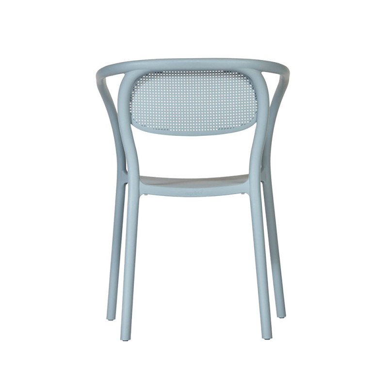 Fauteuil NOON empilable - Bleu Gris
