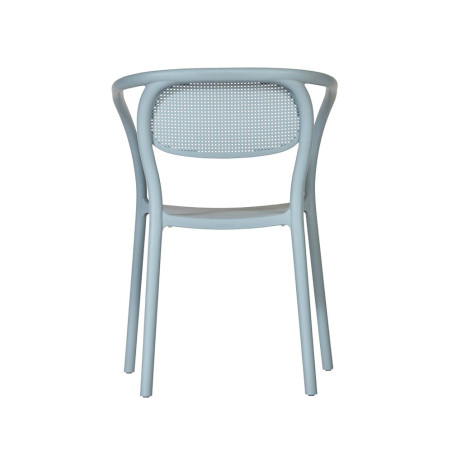 Fauteuil NOON empilable - Bleu Gris